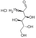 D-グルコサミン-15N塩酸塩 化学構造式