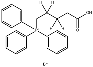 臭化(4-カルボキシブチル-2,2,3,3-D4)トリフェニルホスホニウム 化学構造式