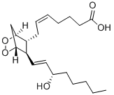 (5Z,13E,15S)-9α,11α-エピジオキシ-15-ヒドロキシプロスタ-5,13-ジエン-1-酸 化学構造式
