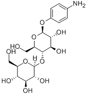 4-氨基苯基-Β-D-吡喃纤维二糖苷 结构式