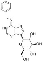 6-苄氨基-9-(Α-D-吡喃葡萄糖基)嘌呤, 4294-17-1, 结构式
