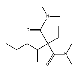 2-Ethyl-N,N,N',N'-tetramethyl-2-(1-methylbutyl)propanediamide 结构式