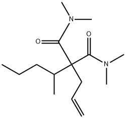 N,N,N',N'-Tetramethyl-2-(1-methylbutyl)-2-(2-propenyl)propanediamide 结构式