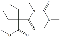 2-[[[(Dimethylamino)carbonyl](methyl)amino]carbonyl]-2-ethylbutanoic acid methyl ester 结构式