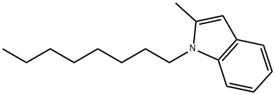 1-辛基-2-甲基吲哚 结构式