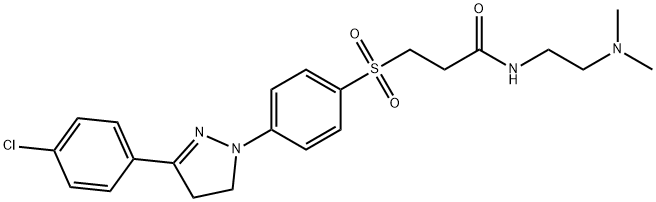 3-[[4-[3-(4-chlorophenyl)-4,5-dihydro-1H-pyrazol-1-yl]phenyl]sulfonyl]-N-[2-(dimethylamino)ethyl]-Propanamide|3-[[4-[3-(4-氯苯基)-4,5-二氢-1H-吡唑-1-基]苯基]磺酰]-N-[2-(二甲氨基)乙基]丙酰胺