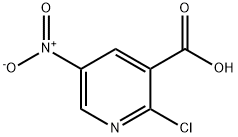 2-クロロ-5-ニトロニコチン酸 化学構造式