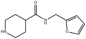 N-(2-フリルメチル)ピペリジン-4-カルボキサミド 化学構造式
