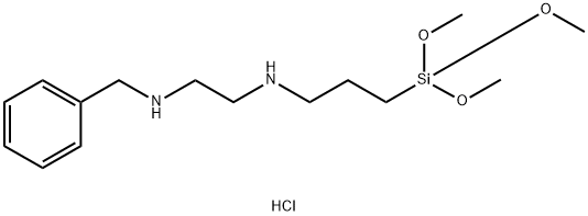 N-苄基-N'-[3-(三甲氧基硅基)丙基]乙二胺盐酸盐 结构式