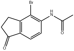 4-ブロモ-5-アセトアミドインダノン 化学構造式