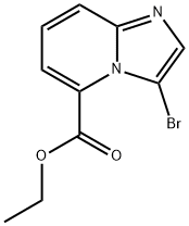 ethyl 3-bromoH-imidazo[1,2-a]pyridine-5-carboxylate Struktur