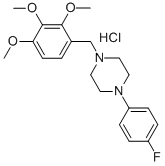 1-(4-FLUOROPHENYL)-4-(2,3,4-TRIMETHOXYBENZYL)PIPERAZIN-4-IUM CHLORIDE Structure