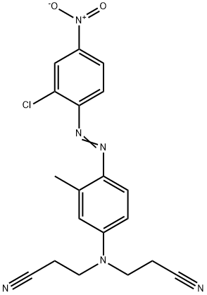3,3'-[[4-[(2-クロロ-4-ニトロフェニル)アゾ]-3-メチルフェニル]イミノ]ビスプロパンニトリル 化学構造式