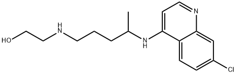 2-[[4-[(7-クロロ-4-キノリル)アミノ]ペンチル]アミノ]エタノール 化学構造式