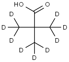 トリメチル-D9-酢酸 化学構造式