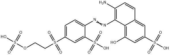 6-amino-4-hydroxy-5-[[2-sulpho-4-[[2-(sulphooxy)ethyl]sulphonyl]phenyl]azo]naphthalene-2-sulphonic acid Structure