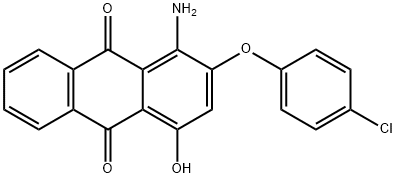 1-amino-2-(4-chlorophenoxy)-4-hydroxyanthraquinone 结构式