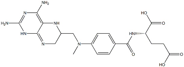 (2S)-2-[[4-[(2,4-diamino-5,6,7,8-tetrahydropteridin-6-yl)methyl-methyl -amino]benzoyl]amino]pentanedioic acid Structure