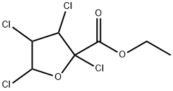 2,3,4,5-テトラクロロテトラヒドロフラン-2-カルボン酸エチル 化学構造式