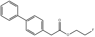 1,1'-ビフェニル-4-酢酸2-フルオロエチル 化学構造式