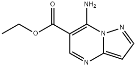 7-アミノピラゾロ[1,5-a]ピリミジン-6-カルボン酸エチル 化学構造式