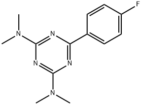 6-(4-Fluorophenyl)-N,N,N',N'-tetramethyl-1,3,5-triazine-2,4-diamine 结构式
