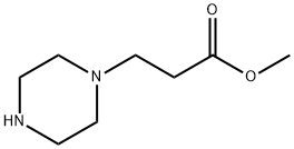 3-(1-ピペラジニル)プロパン酸メチル 化学構造式