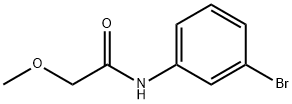 N-(3-ブロモフェニル)-2-メトキシアセトアミド 化学構造式
