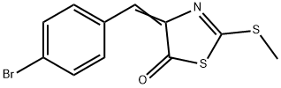 (4Z)-4-(4-ブロモベンジリデン)-2-(メチルチオ)-1,3-チアゾール-5(4H)-オン 化学構造式