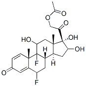6,9-Difluoro-11,16,17,21-tetrahydroxypregna-1,4-diene-3,20-dione 21-acetate Struktur