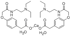 4-(2-((2-(Diethylamino)ethyl)amino)-2-oxoethoxy)benzeneacetic acid cal cium salt dihydrate Structure