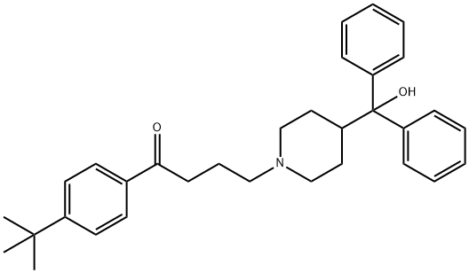 4'-tert-butyl-4-[4-(hydroxybenzhydryl)piperidino]butyrophenone Structure