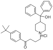 1-[3-(p-tert-butylbenzoyl)propyl]-4-(hydroxybenzhydryl)piperidinium chloride Structure