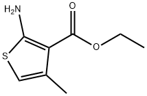2-氨基-4-甲基-噻吩-3-羧酸乙酯, 43088-42-2, 结构式