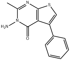3-氨基-2-甲基-5-苯基-3H,4H-噻吩并[2,3-D]嘧啶-4-酮 结构式
