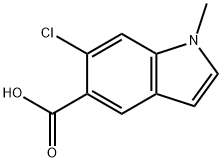 6-CHLORO-1-METHYL-5-INDOLECARBOXYLIC ACID 化学構造式