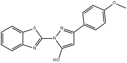 1-(1,3-benzothiazol-2-yl)-3-(4-methoxyphenyl)-1H-pyrazol-5-ol Struktur