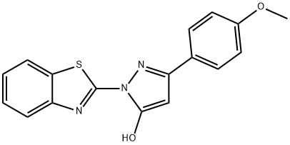 1-(1,3-苯并噻唑-2-基)-3-(4-甲氧苯基)-1H-吡唑-5-醇, 431074-72-5, 结构式