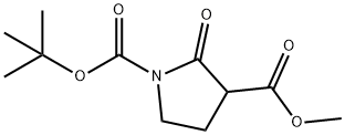 2-オキソピロリジン-1,3-ニカルボン酸1-TERT-ブチル3-メチル 化学構造式