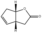 (3aR)-3,3aβ,6,6aβ-テトラヒドロ-2H-シクロペンタ[b]フラン-2-オン 化学構造式