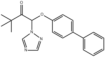 1-([1,1'-biphenyl]-4-yloxy)-3,3-dimethyl-1-(1H-1,2,4-triazol-1-yl)butan-2-one Structure