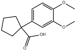 1-(3,4-二甲氧基苯)环庚烷羧酸, 43129-41-5, 结构式