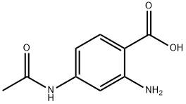 4-acetylamino-2-aminobenzoic acid Struktur