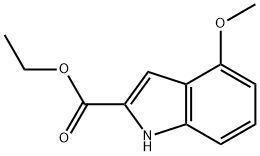 4-甲氧基-1氢-吲哚-2-甲酸乙酯,43142-25-2,结构式