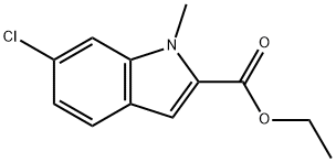 1-Methyl-6-chloro-1H-indole-2-carboxylic acid ethyl ester Structure