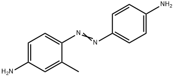 (E)-4-((4-aminophenyl)diazenyl)-3-methylbenzenamine Struktur
