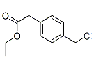 2-(4-chloromethyl-phenyl)-propionic acid ethyl ester 化学構造式