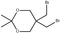 5,5-ビス(ブロモメチル)-2,2-ジメチル-1,3-ジオキサン 化学構造式