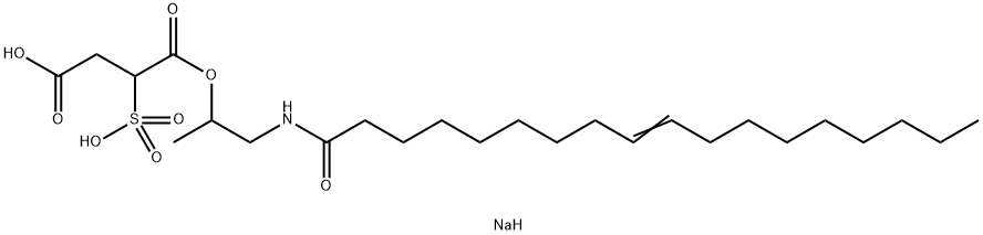disodium 1-[1-methyl-2-[(1-oxooctadec-9-enyl)amino]ethyl] 2-sulphonatosuccinate Structure