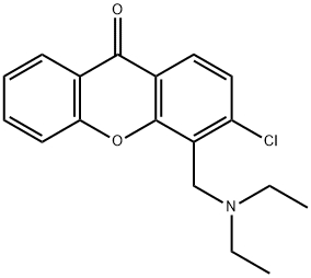 3-Chloro-4-[(diethylamino)methyl]-9H-xanthen-9-one Struktur